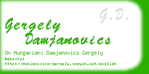 gergely damjanovics business card